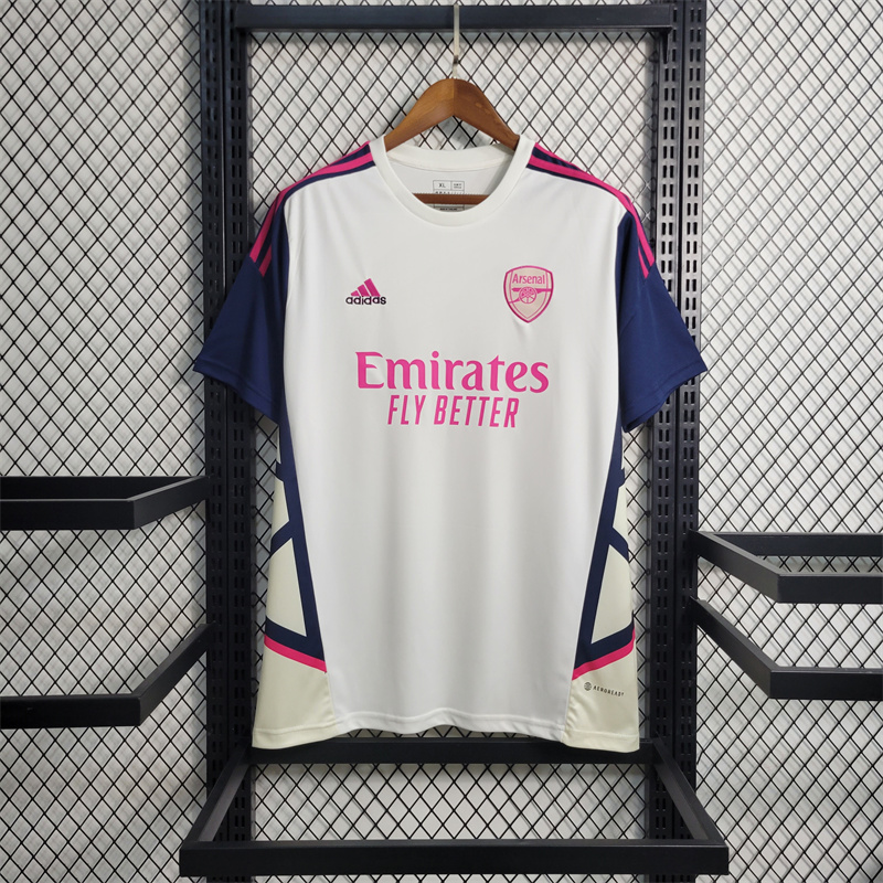 Arsenal 23/24 White Training Jersey - Fans Version